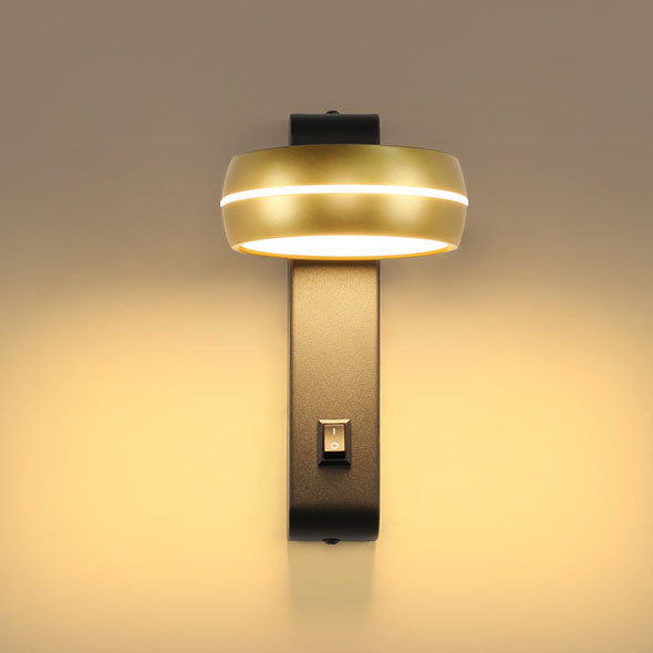 Round Rectangle Aluminum Iron PS LED Wall Sconce Lamp