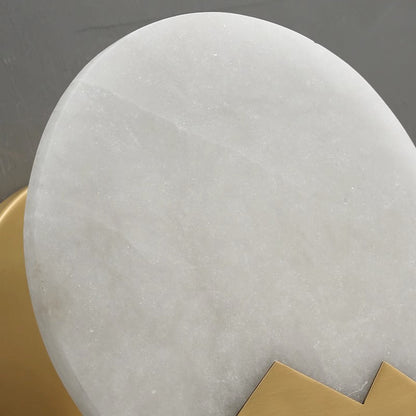 Marble Shade Gold Finish Frame 1-Light Wall Sconce Lamp