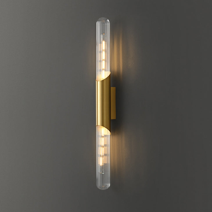 Modern Minimalist Cooper Glass 1-Light Wall Sconce Lamp