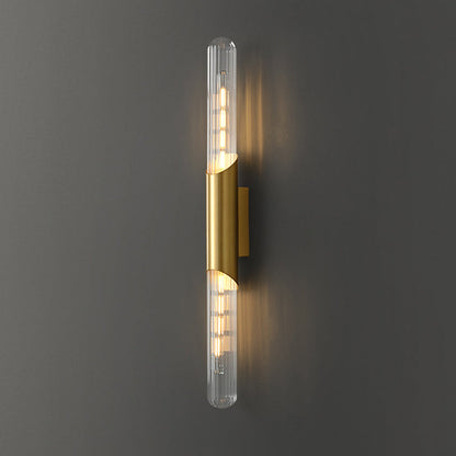 Modern Minimalist Cooper Glass 1-Light Wall Sconce Lamp