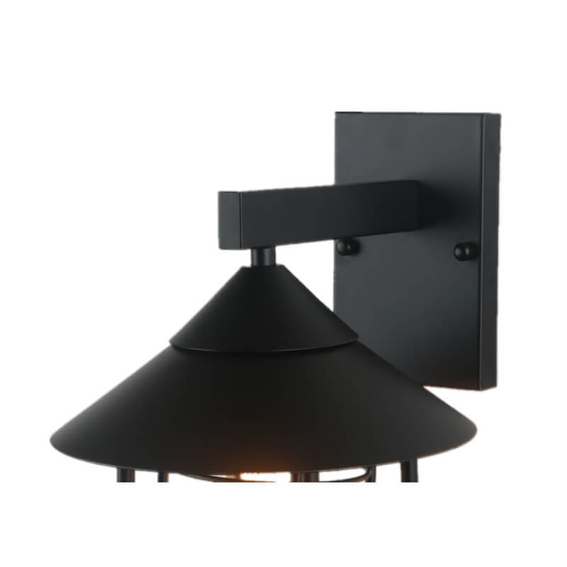Iron Lantern Indoor Outdoor 1-Light Wall Sconce Lamp