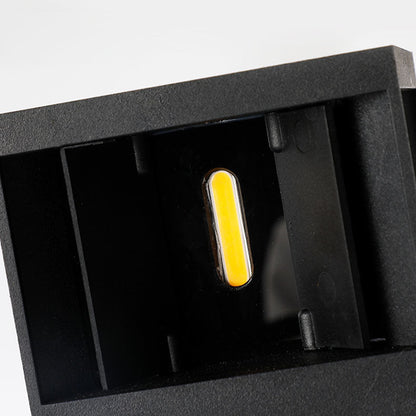 Solar Square Striped Aluminum LED Wall Sconce Lamp