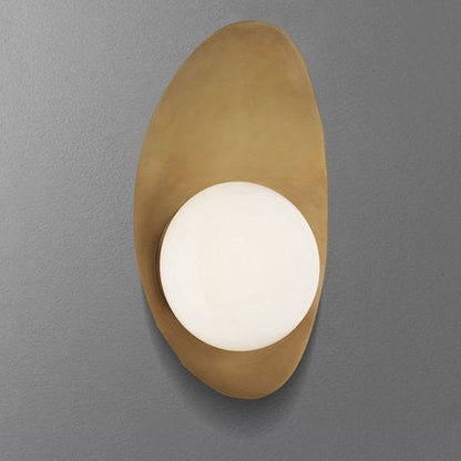 Scandinavian Glass Mock Ingot Ball 1-Light Wall Sconce Lamp