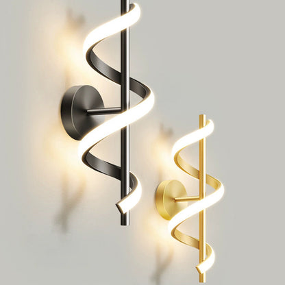 Spiral Hardware Aluminum Silicone LED Wall Sconce Lamp