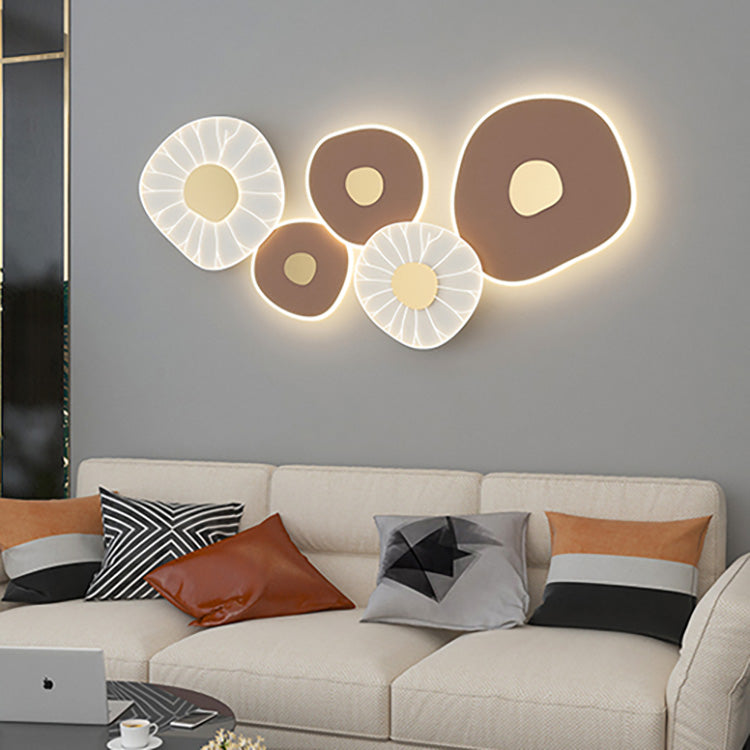 Luxury Lotus Leaf Design Iron Acrylic LED Wall Sconce Lamp