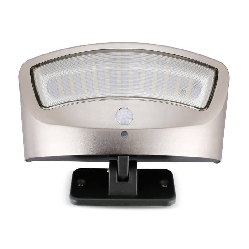 Solar Steel Body Sensor LED Outdoor Wall Sconce Lamp