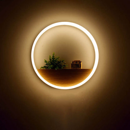 Solid Acrylic Storage Decoration Round LED Wall Sconce Lamp