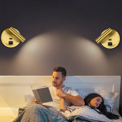 Rotatable Cylinder Aluminum Iron LED Wall Sconce Lamp