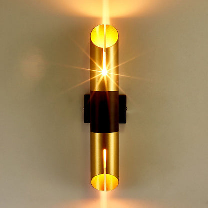 Modern Luxury Cylinder Iron 2-Light Wall Sconce Lamp