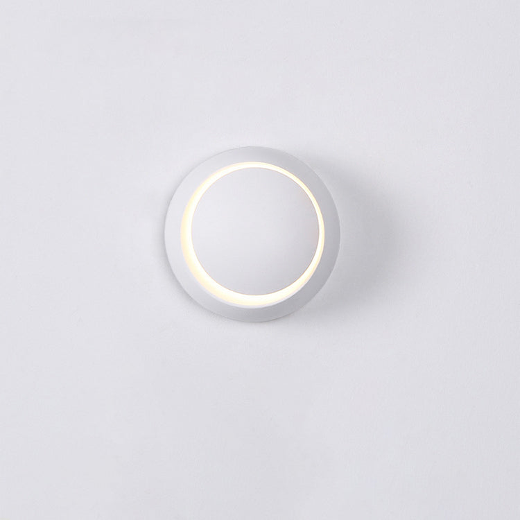Minimalist Round Rotatable Aluminum PC LED Wall Sconce Lamp