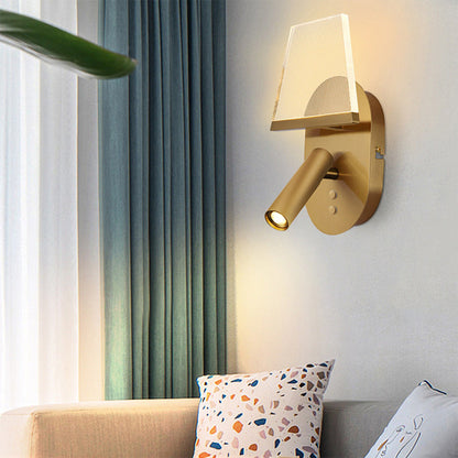Oval Trapezoidal Iron Acrylic LED Wall Sconce Lamp