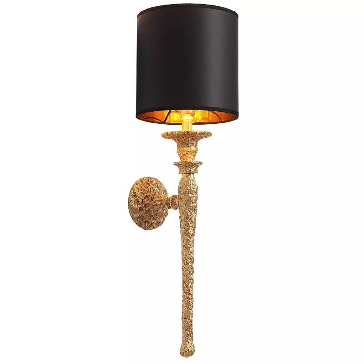 French Brass Long Strip Light Arm 1-Light Wall Sconce Lamp