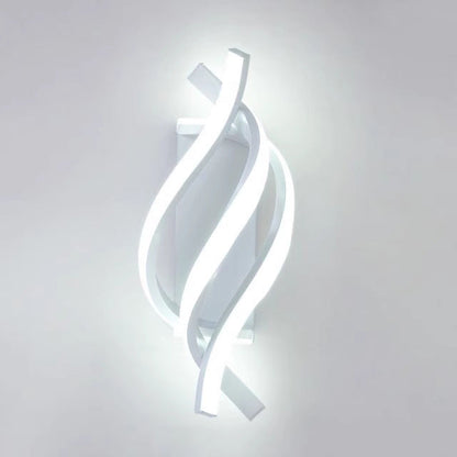 Spiral Line Aluminium Acrylic Silicone LED Wall Sconce Lamp