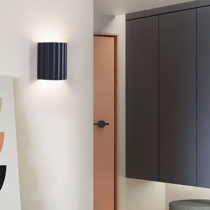 Half Vertical Stripe Resin 2-Light Wall Sconce Lamp