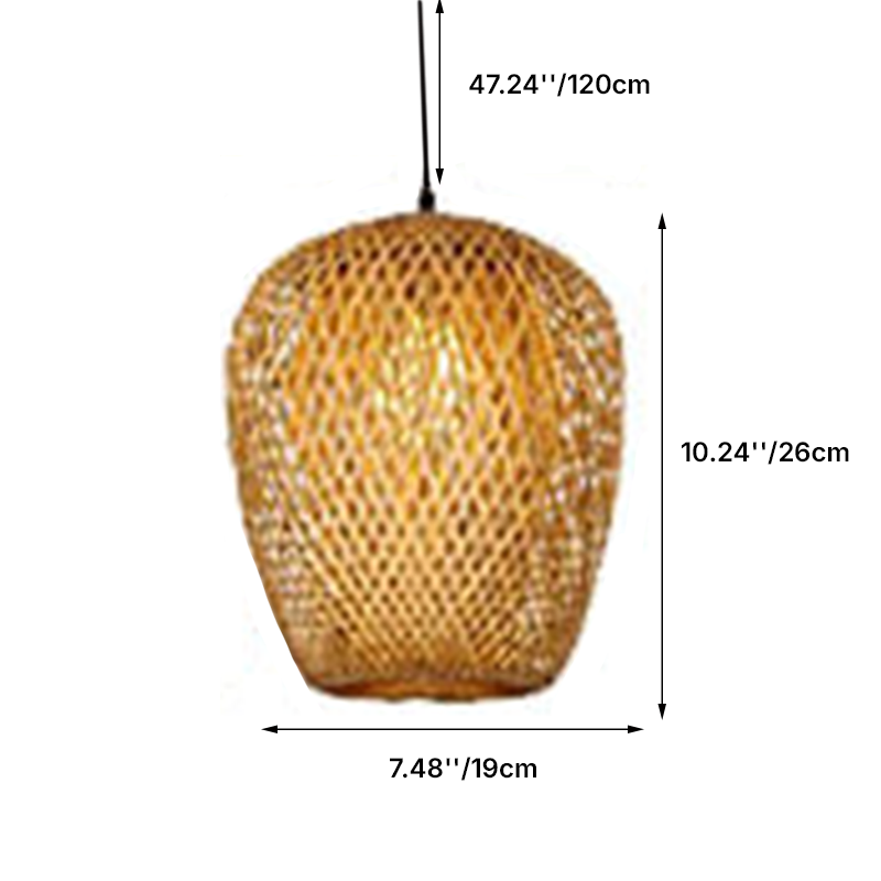 Traditional Bamboo Pendant Light