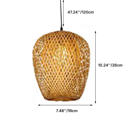 Traditional Bamboo Pendant Light