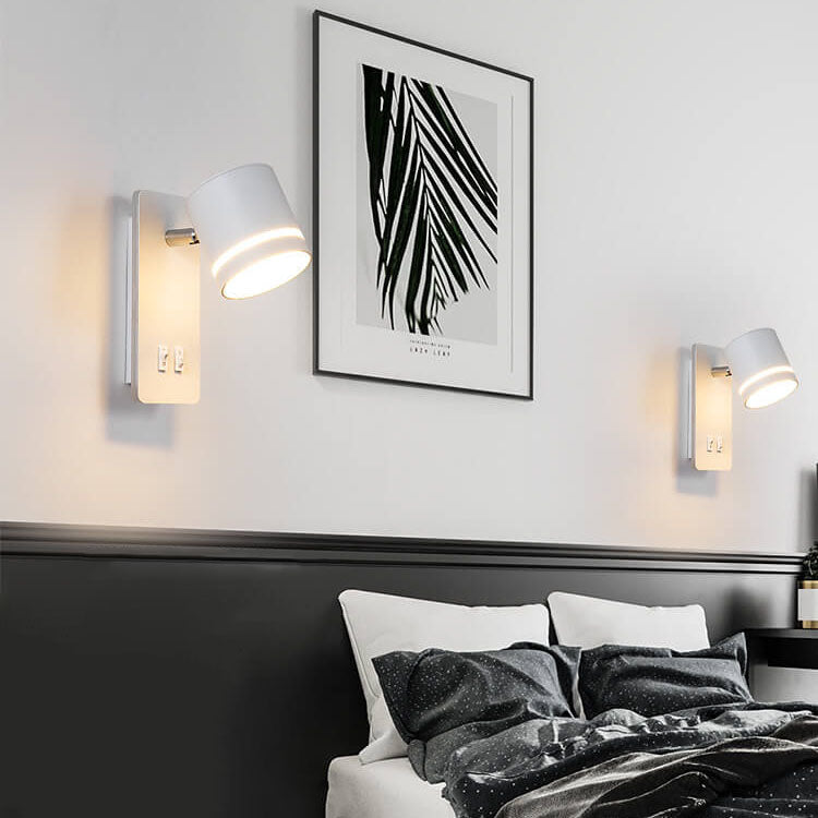 Nordic Minimalist Square Spotlight Rotatable LED Reading Wall Sconce Lamp