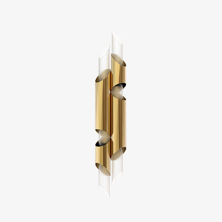 Luxury Long Tube Stainless Steel 2/4 Light Wall Sconce Lamp