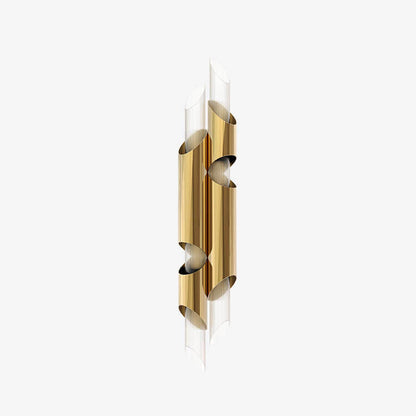 Luxury Long Tube Stainless Steel 2/4 Light Wall Sconce Lamp