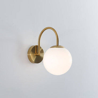 French Ball Ribbed Flower Bud 1-Light Wall Sconce Lamp