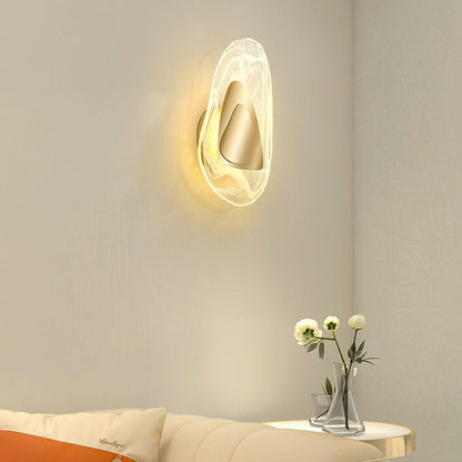 Creative Irregular Oval Iron Crystal LED Wall Sconce Lamp