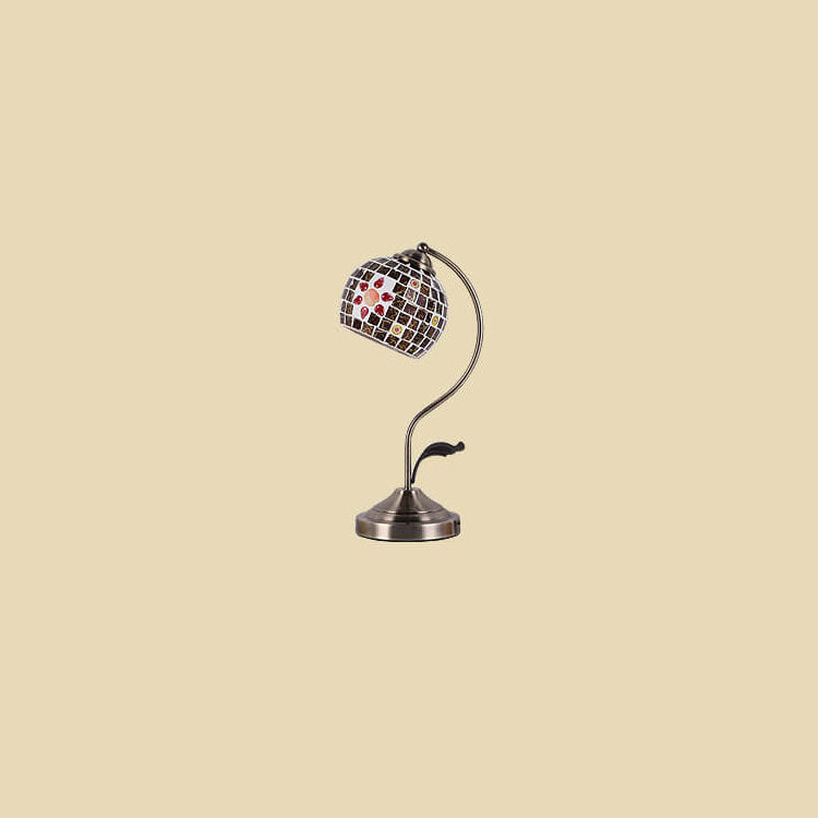 Vintage European Glass Table Lamp
