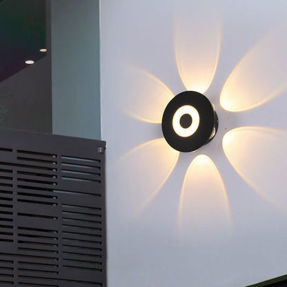 Black Indoor Outdoor Waterproof LED Wall Sconce Lamp