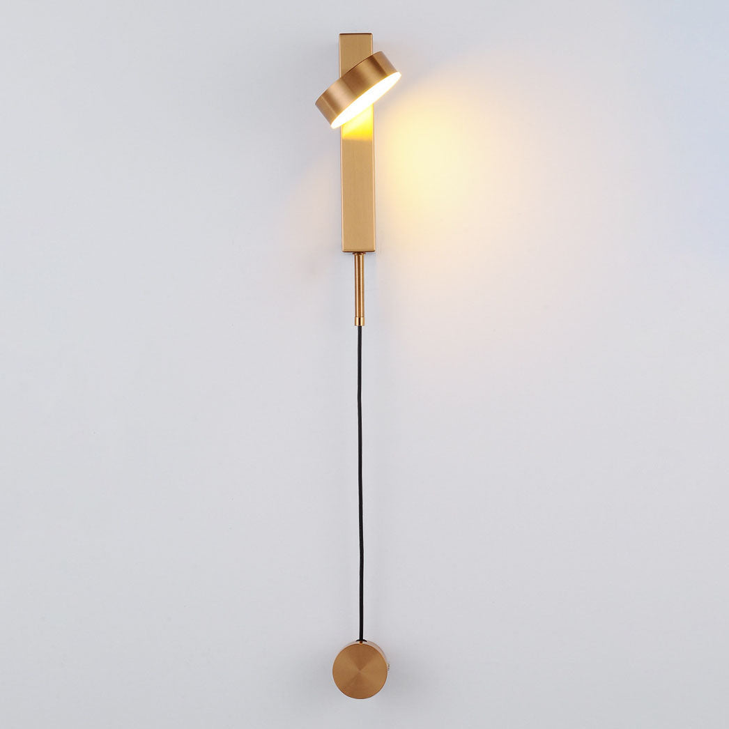 Hardware Acrylic Rotatable Round Shade LED Wall Sconce Lamp