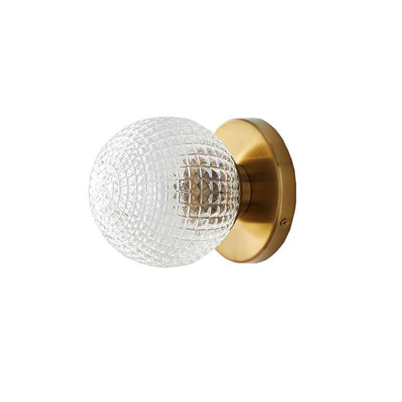 Retro Plaid Spherical Design 1-Light Wall Sconce Lamp
