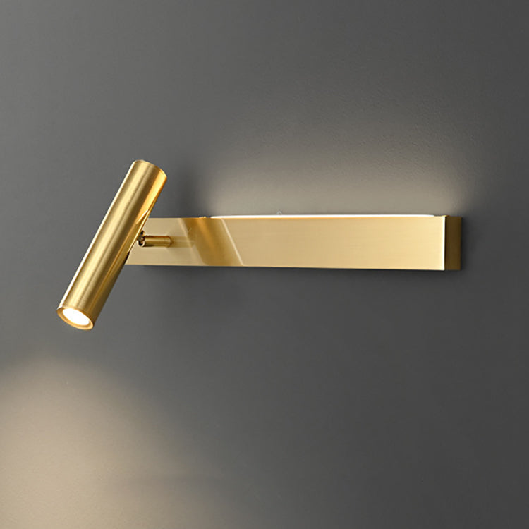Luxury Rectangle Cylinder Full Copper LED Wall Sconce Lamp