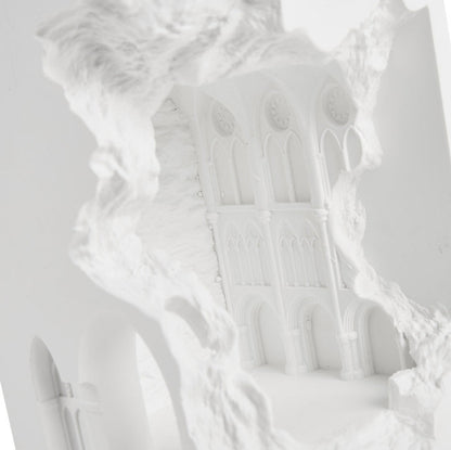Rectangular Plaster Recessed 1-Light Wall Sconce Lamp