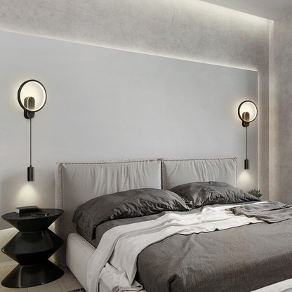 Industrial All Copper Nordic Round LED Wall Sconce Lamp