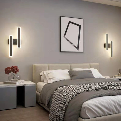 Geometric Strip Acrylic Hardware LED Wall Sconce Lamp