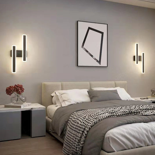 Geometric Strip Acrylic Hardware LED Wall Sconce Lamp