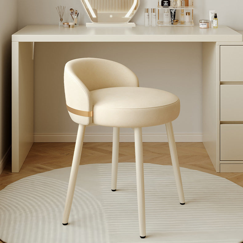 Contemporary Scandinavian Leather Vanity Stool