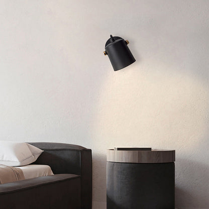 Minimalist Rotatable Cylinder Iron 1-Light Wall Sconce Lamp