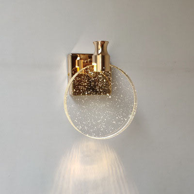 Nordic Hardware Crystal Round LED Wall Sconce Lamp