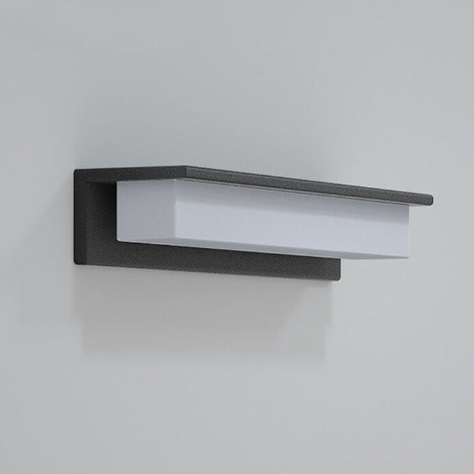 Solar Rectangular Aluminum PC Outdoor LED Wall Sconce Lamp