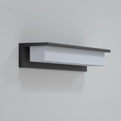 Solar Rectangular Aluminum PC Outdoor LED Wall Sconce Lamp