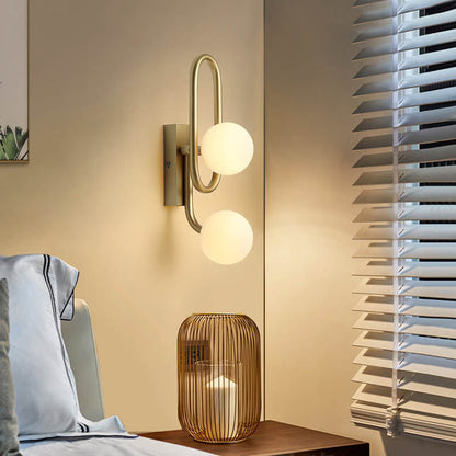 Light Luxury Iron Gold Magic Bean 2-Light Wall Sconce Lamp