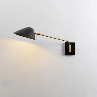 Light Iron Long Arm 1/2-Light Wall Sconce Lamp