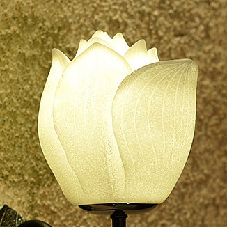 Chinese Lotus Flower Hardware 1-Light Wall Sconce Lamp