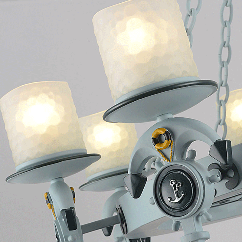Mediterranean Iron Ship Anchor 1/2-Light Wall Sconce Lamp