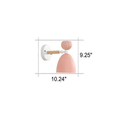 Macaron Solid Color Ironwood 1-Light Wall Sconce Lamp