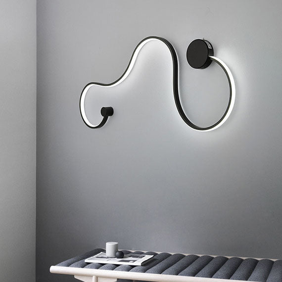 Nordic Aluminum Silicone Lines LED Wall Sconce Lamp