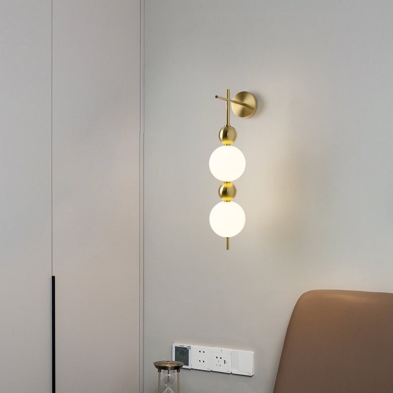 Round Ball String Aluminum Plastic LED Wall Sconce Lamp