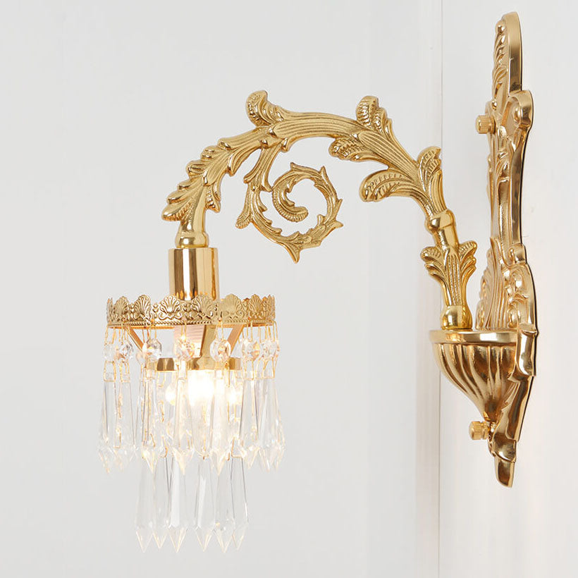 French All-Copper Branch 1/2-Light Wall Sconce Lamp