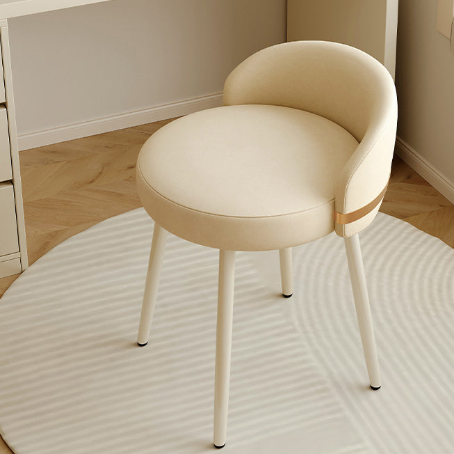 Contemporary Scandinavian Leather Vanity Stool