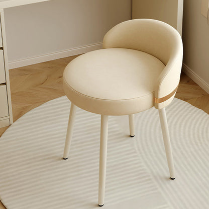 Contemporary Scandinavian Leather Vanity Stool