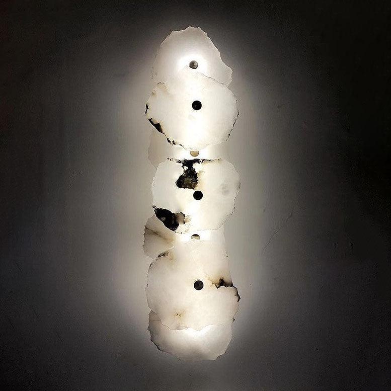 Chinese Rectangular Lucite Iron LED Wall Sconce Lamp